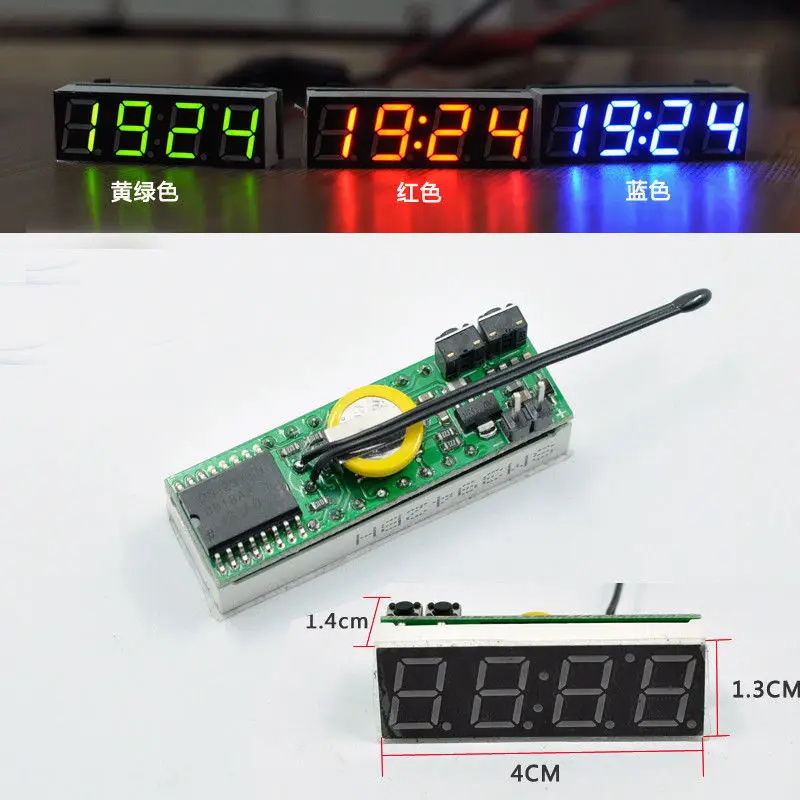 

3in1 Digital Tube LED Electronic Clock + voltmeter + Thermometer Voltage/ time / temperaturefor 12v 24V car auto RX8025T Chip