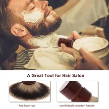 Синтетический помазок с деревянной ручкой для ухода за бородой персональный и профессиональный инструмент для бритья