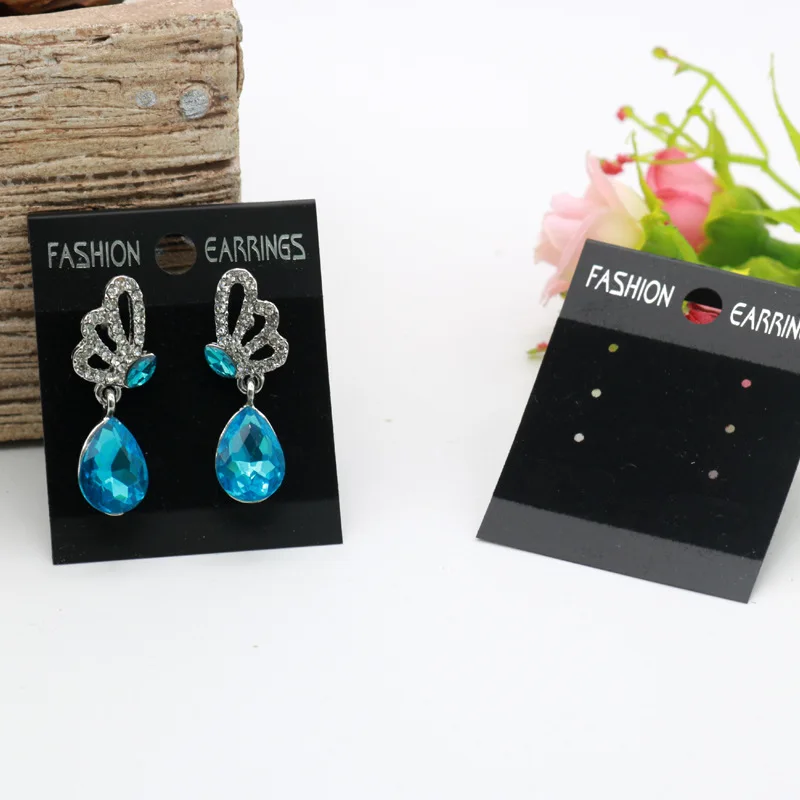 

Pvc curving hook earring hanging card taping high grade earring ornaments card paper jewelry packaging display card