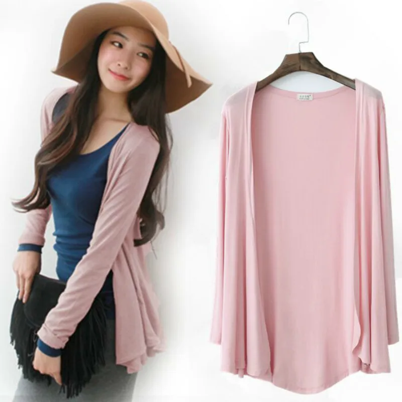 Women Solid Drape Front Open Irregular Casual Cardigan Thin Coat Tops Jacket