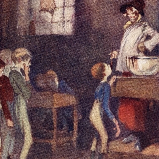 Дотбойс зал. Frontispiece Клодом А. шепперсом из книги Nicholas Nickleby Чарльзом диккенсом.