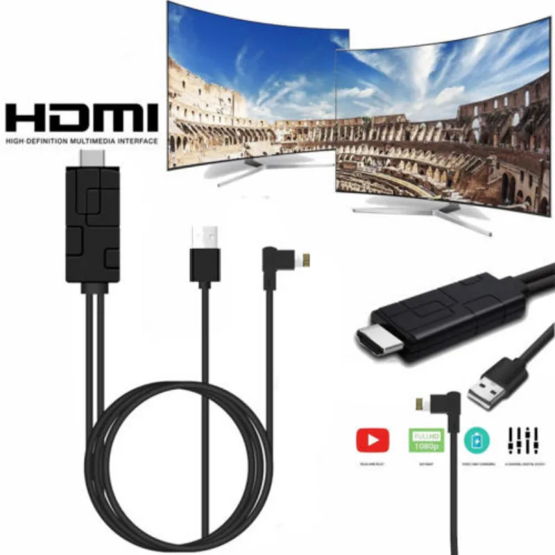 Lightning HDMI CABLE IPHONE IPAD экран AV TV кабель 1080p USB зарядное устройство|Коннекторы и
