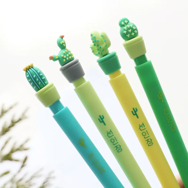 

3 Piece Stationery Cactus Love Silicone 0.5mm p13 Writing Creative School Cute Student Supply Kids Mechanical Pencil