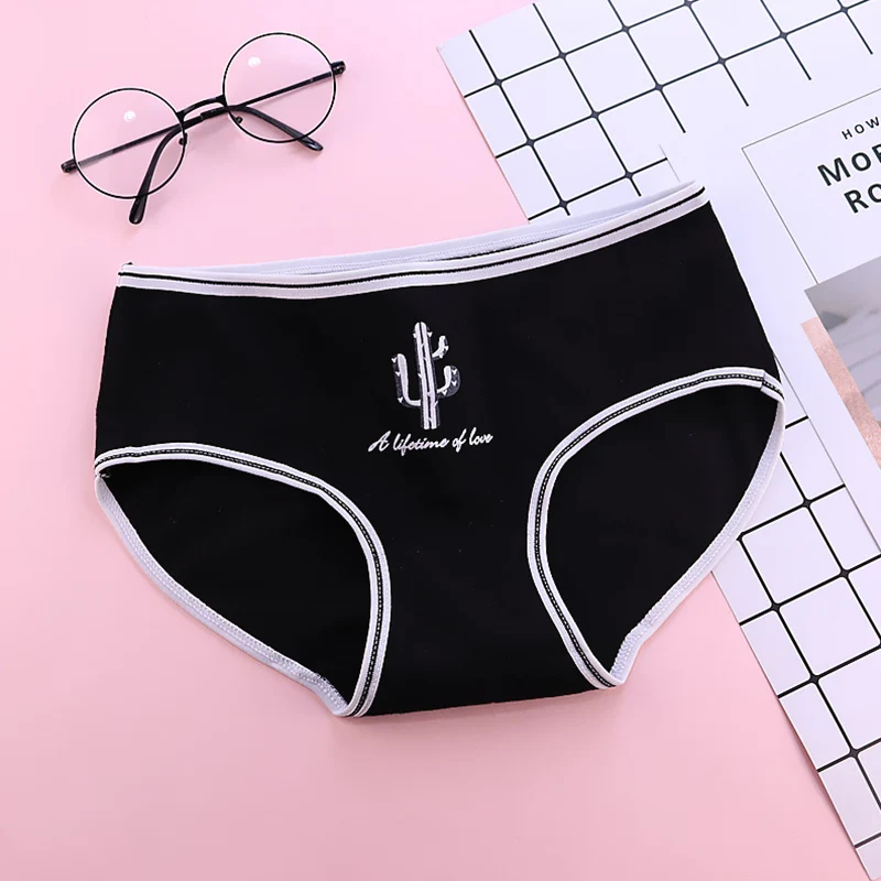 Hot Sale 1PC Women's Panties Lingerie Letters Underwear Female Women Briefs Sexy Stripes High Quality Cotton