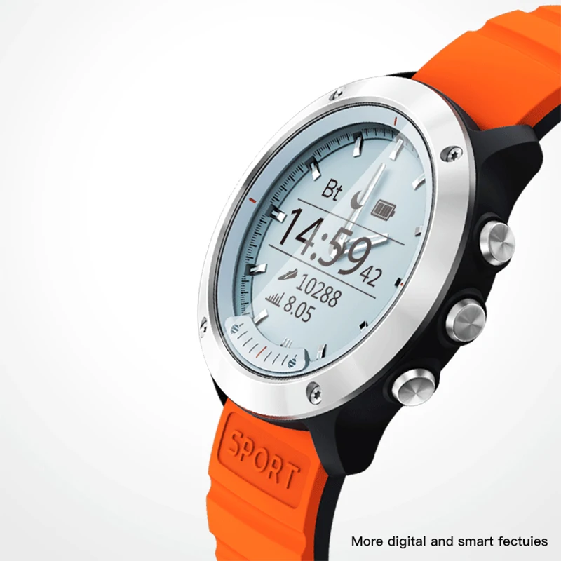 M5 Smart Watch Transparent Screen Smart Band Ip68 Waterproof Heart Rate Monitor Hybrid Smart Wristband(Orange)
