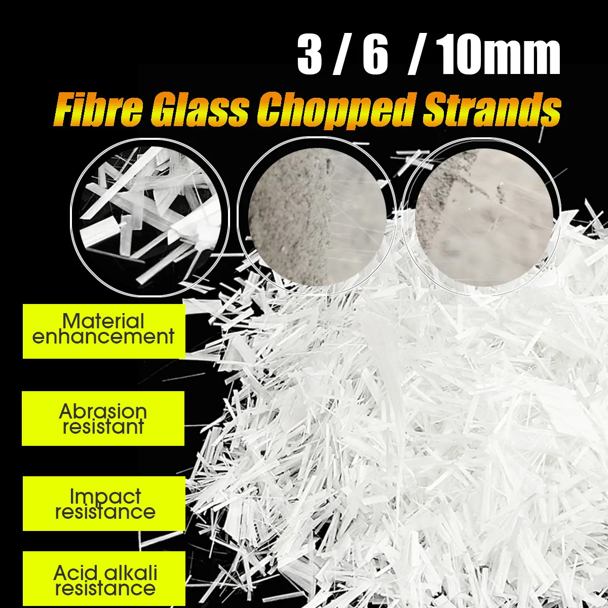 Glass Fiber GFRC Chopped Strands 1LB NEW Fibers for concrete cement countertops