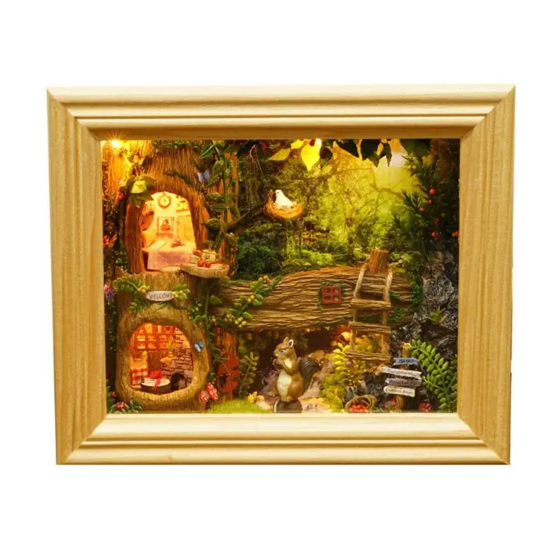 

CUTEBEE DIY Doll House Wooden Frame Miniature Module Toy Home Decoration Box Theatre Nostalgic Theme Countryside Notes House Toy