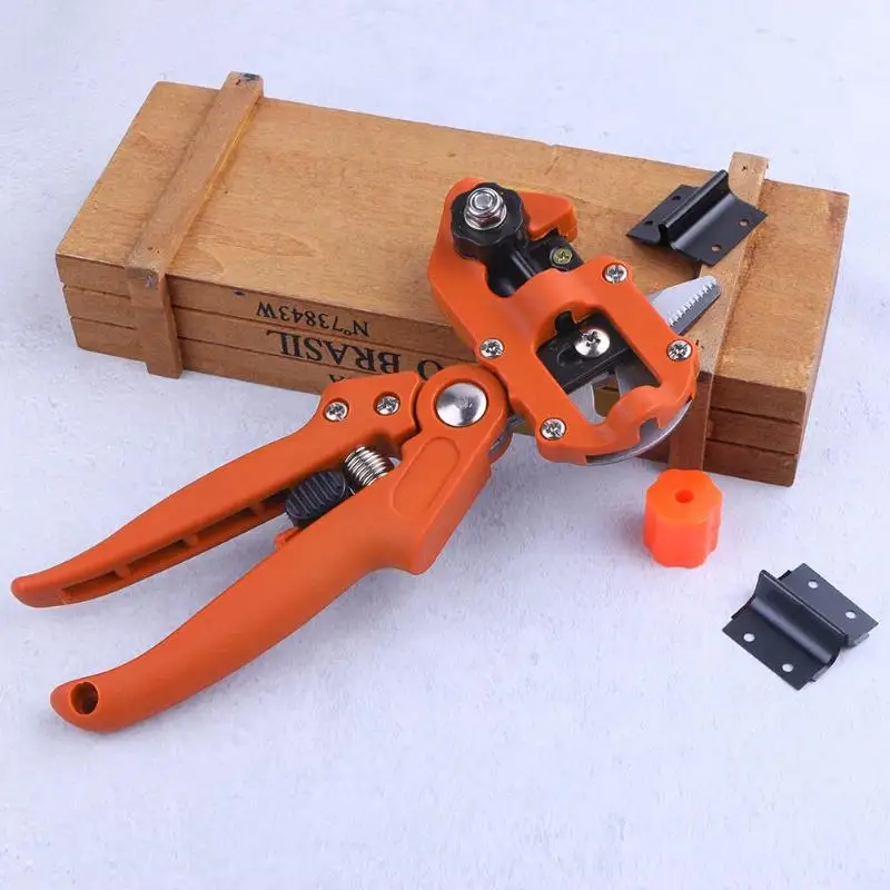 

New Garden Fruit Tree Pruning Shears Scissor Metal Snip Secateurs Machine Tree Grafting Cutting Tool Machine + 2 Blades Pruner