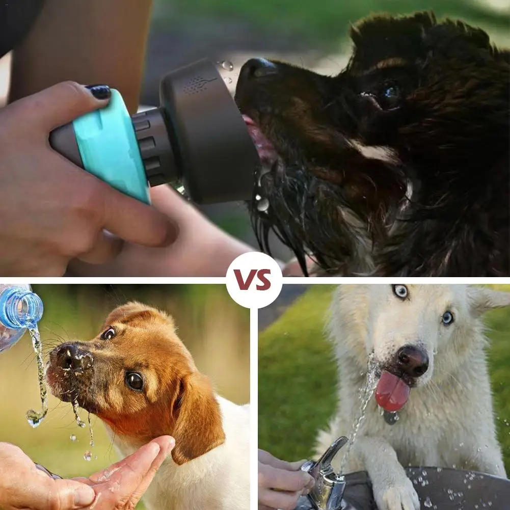 2 In 1 Portable Pet Travel Kettle Sports Squeeze Type Large Capacity Water Bottle No Water Leakage No Waste Odor-free