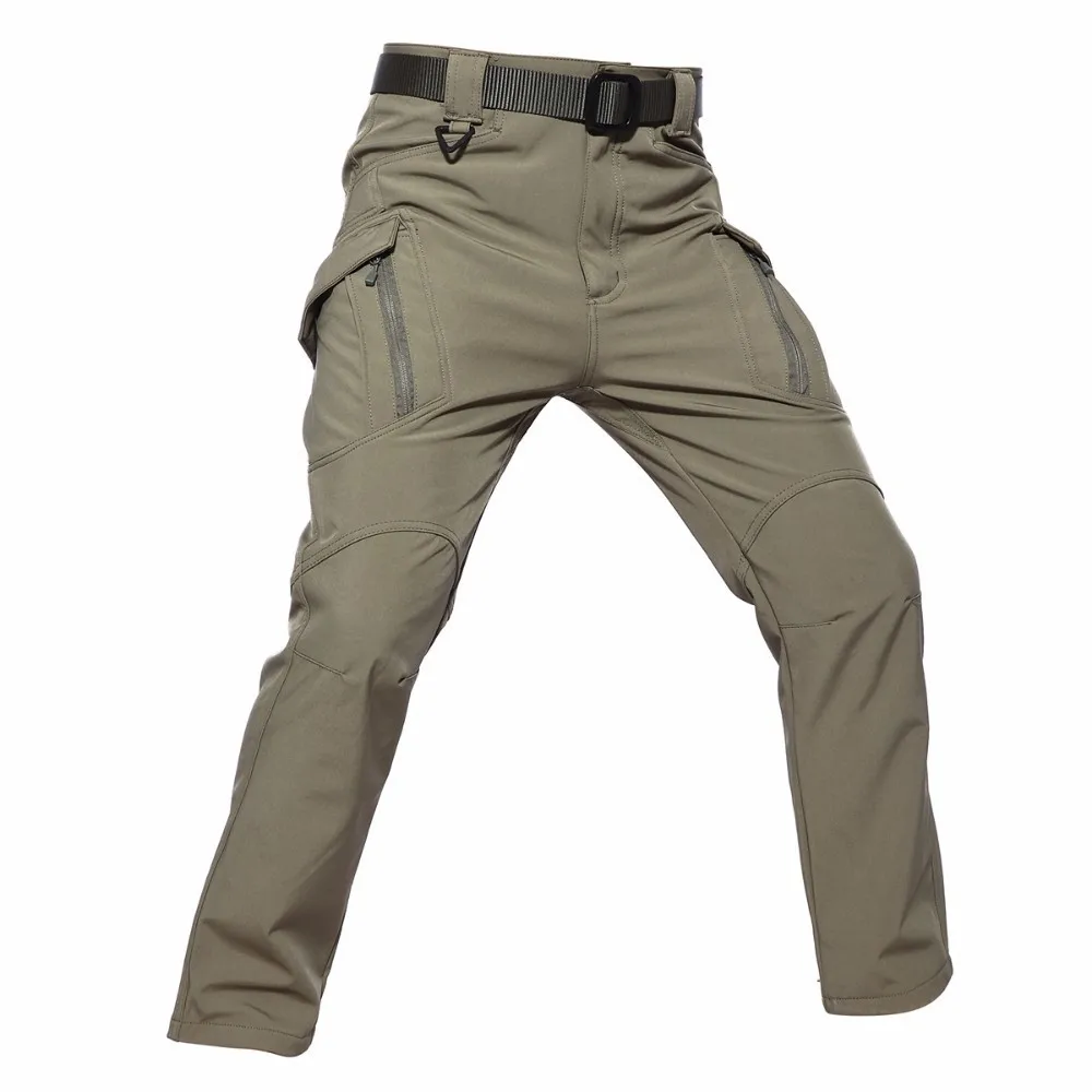 Брюки-карго мужские тактические боевые Походные штаны с мягкой ракушкой уличные
