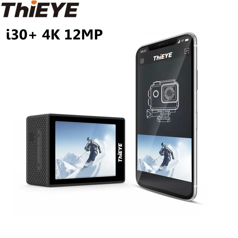 ThiEYE I30 + 4 к экшн камера WiFi 60 м водостойкий пульт дистанционного управления