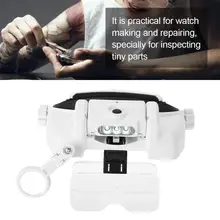 Usb зарядка 3 светодиодный фонарь гарнитура Лупа профессиональные ювелирные часы инструмент увеличительное стекло Часовщик инструмент для ремонта