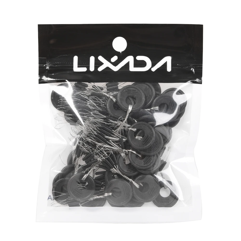 Lixada 50 шт. резиновый черный фиксатор рыболовный поплавок ограничитель для