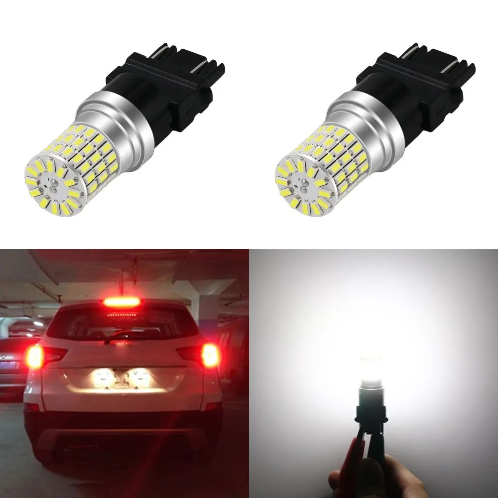 

2 Pcs T20 LED 7440 W21W W21/5W Led Bulbs 3014 66smd CanBus No Error 1156 BA15S P21W LED BAU15S PY21W Lamp For Turn Signal Light