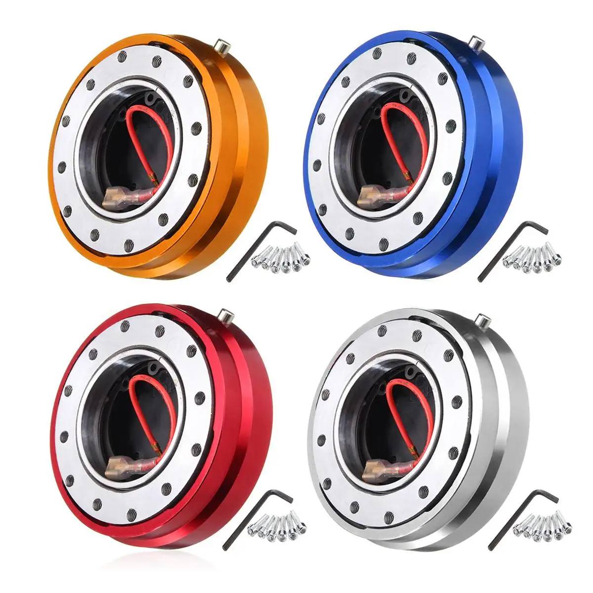 

Universal Car Auto Racing Steel Steering Wheel Quick Release Hub Adapter Snap Off Boss Kit