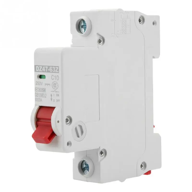 DZ47 63Z 1P 10A DC миниатюрный выключатель утечки воздуха переключатель