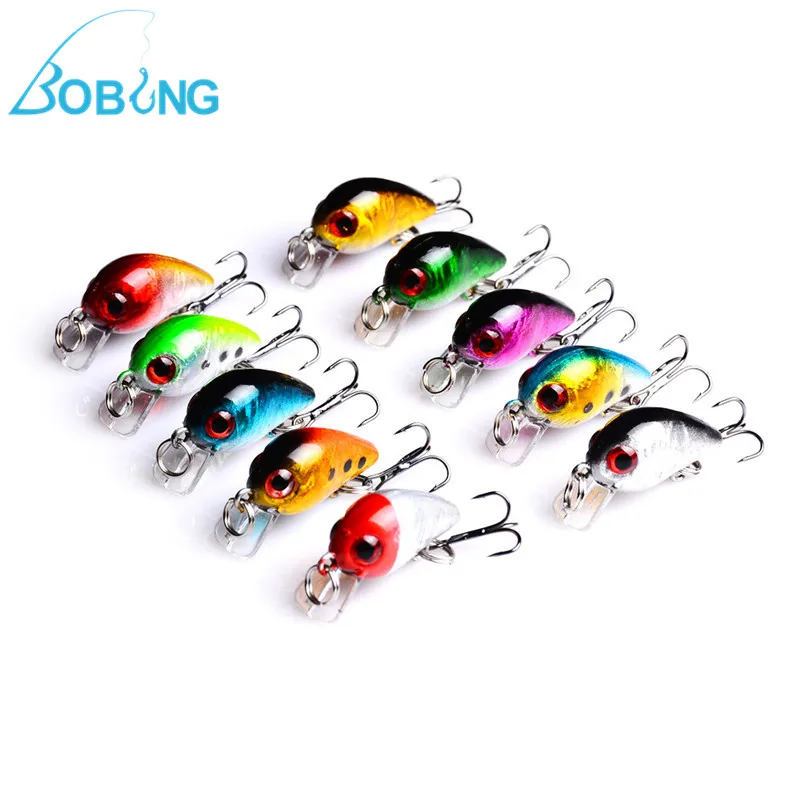 

Bobing 1PCS 8g 2.6cm Mini Minnow Fishing Lures Artificial Hard bait Crankbait Pesca Floating Wobblers Treble Hooks Fishing Tacke