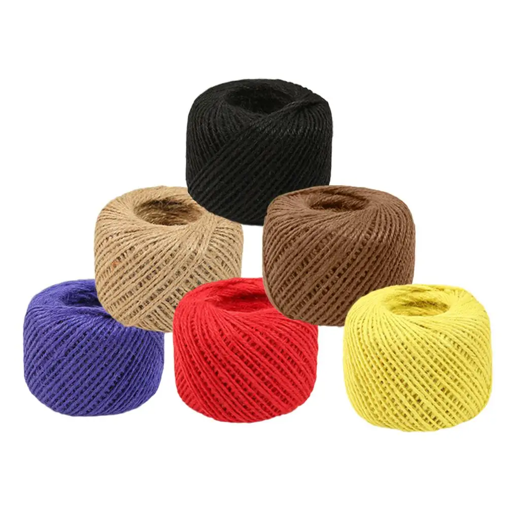 

Colorized Hemp Rope DIY Handmade Retro Style Tool Accessories Photo Clip Colorized Rope 1.5mm 25m Durable High Quality New
