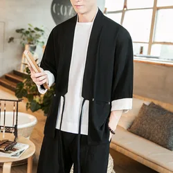5xl Cotton Men Cardigan Kimono Linen Loose Coat Retro Jackets Chinese Style Jacket Casual Outerwear 2019 Summer Windbreaker 5xl Cotton Men Cardigan Kimono Linen Loose Coat Retro Jackets Chinese Style Jacket Casual Outerwear 2019 Summer Windbreaker