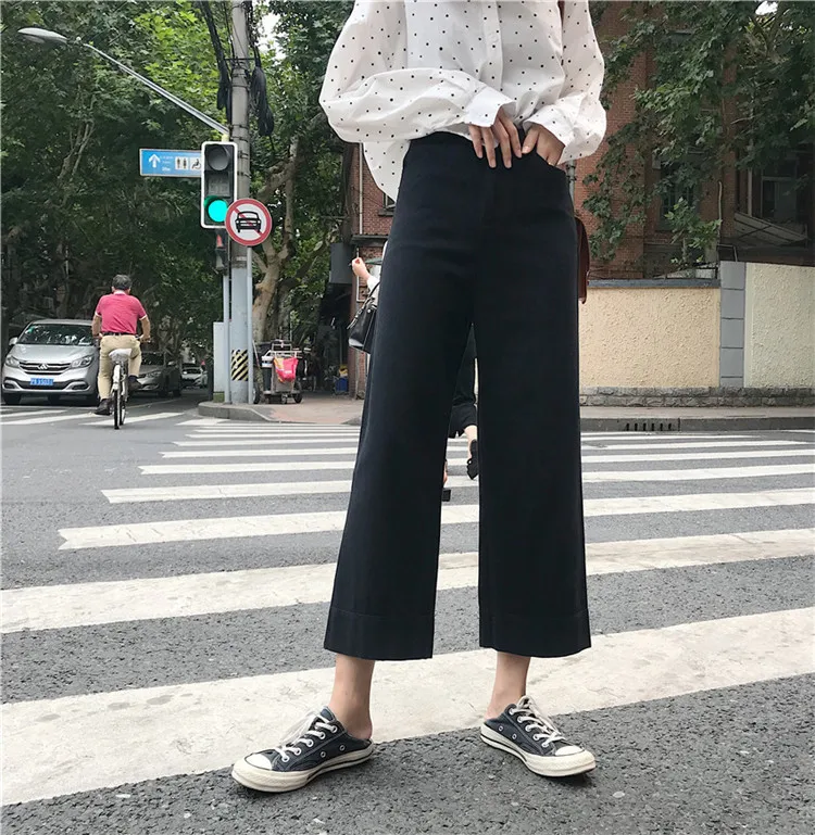 Mooirue Winter Summer Jeans Women Korean Cowboy Trousers High Waist 2018 Ladies White Black Jeans Wide Leg Bottom Mooirue Winter Summer Jeans Women Korean Cowboy Trousers High Waist 2018 Ladies White Black Jeans Wide Leg Bottom