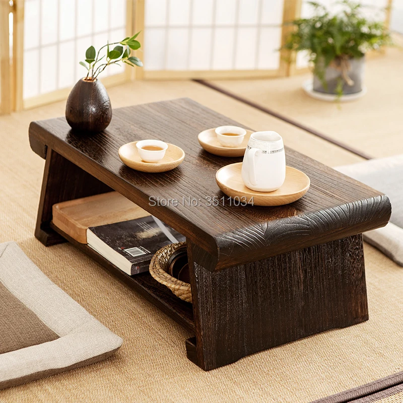New Multi Folding Wooden Japanese Tea Table Coffee Folding Table For Living Room Furniture Low Modern Minimalist Compact Tatami