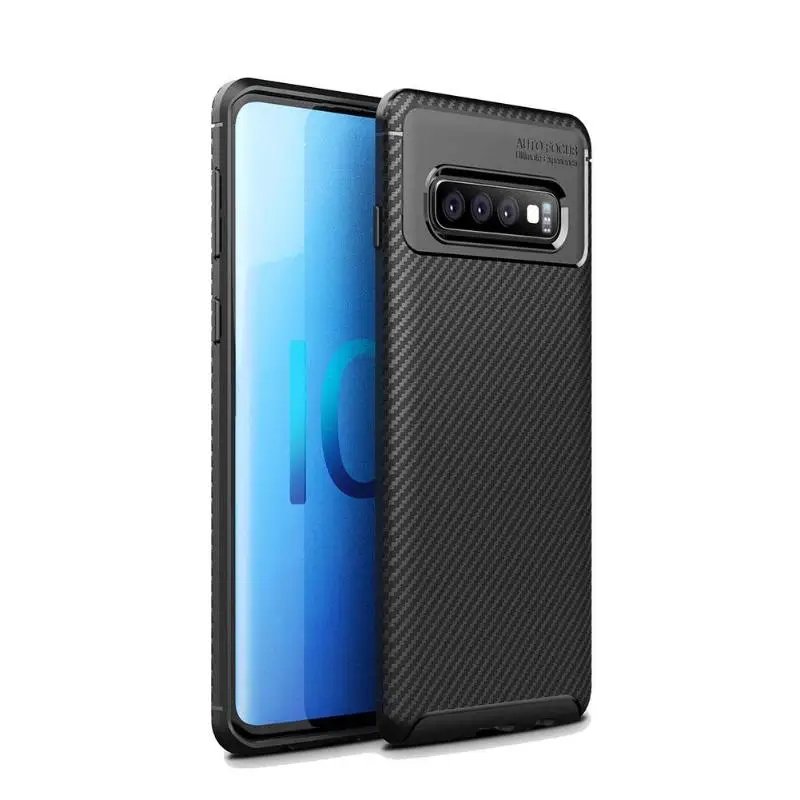 

ALLOET Business Model Mobile Phone Protective Shell Carbon Fiber Soft Cover for Samsung Galaxy S9/S9Plus/S10/S10 Plus Cover Case