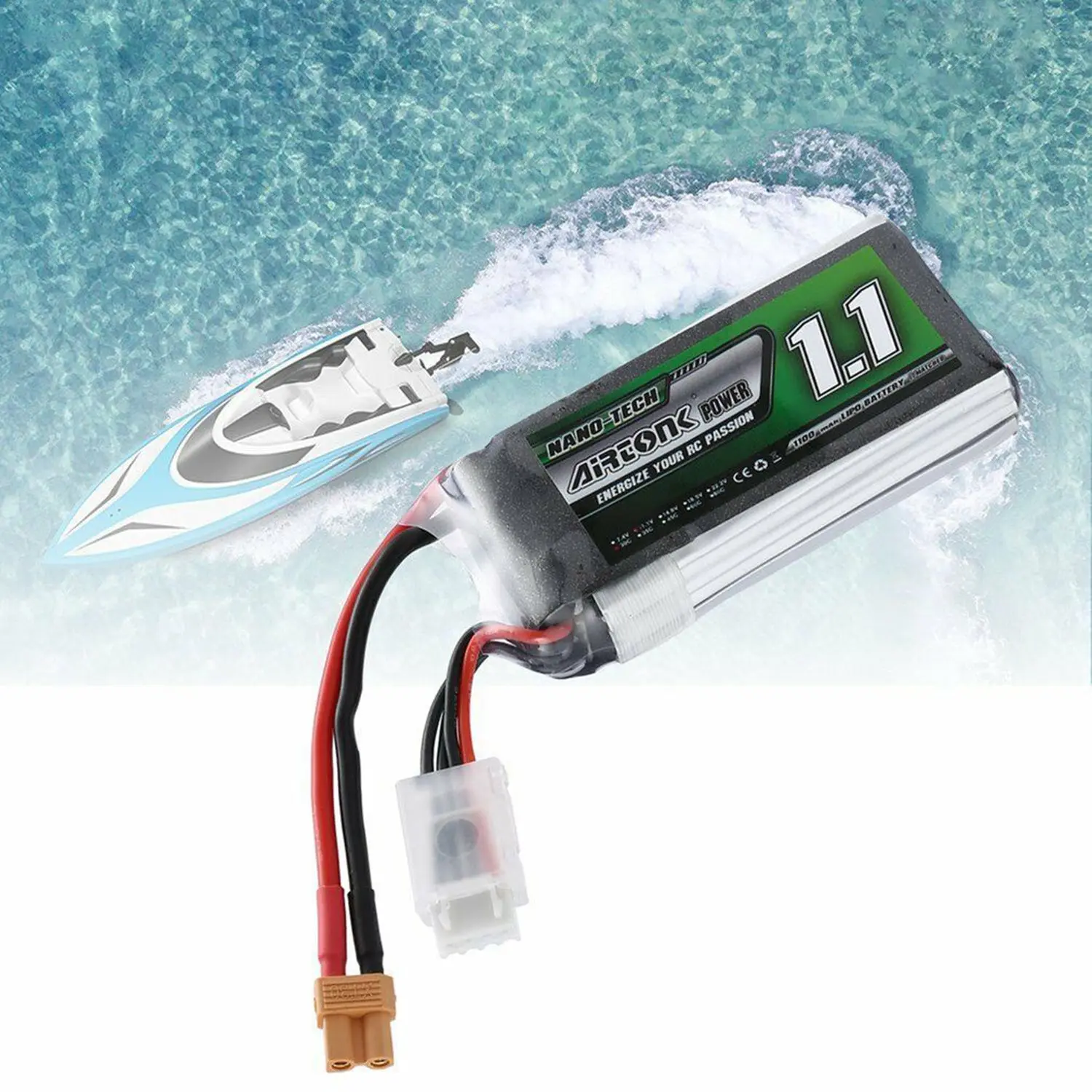 Airtonk 11,1 V 1100Mah 30C 3S 1P Lipo батарея Xt30 разъем для радиоуправляемого дрона