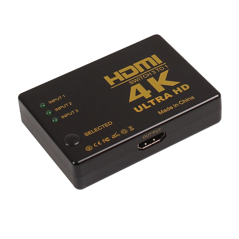 Full HD 1080 p 3 Порты и разъёмы 4 K * 2 Переключатель HDMI адаптер Splitter Box Ultra переключатель