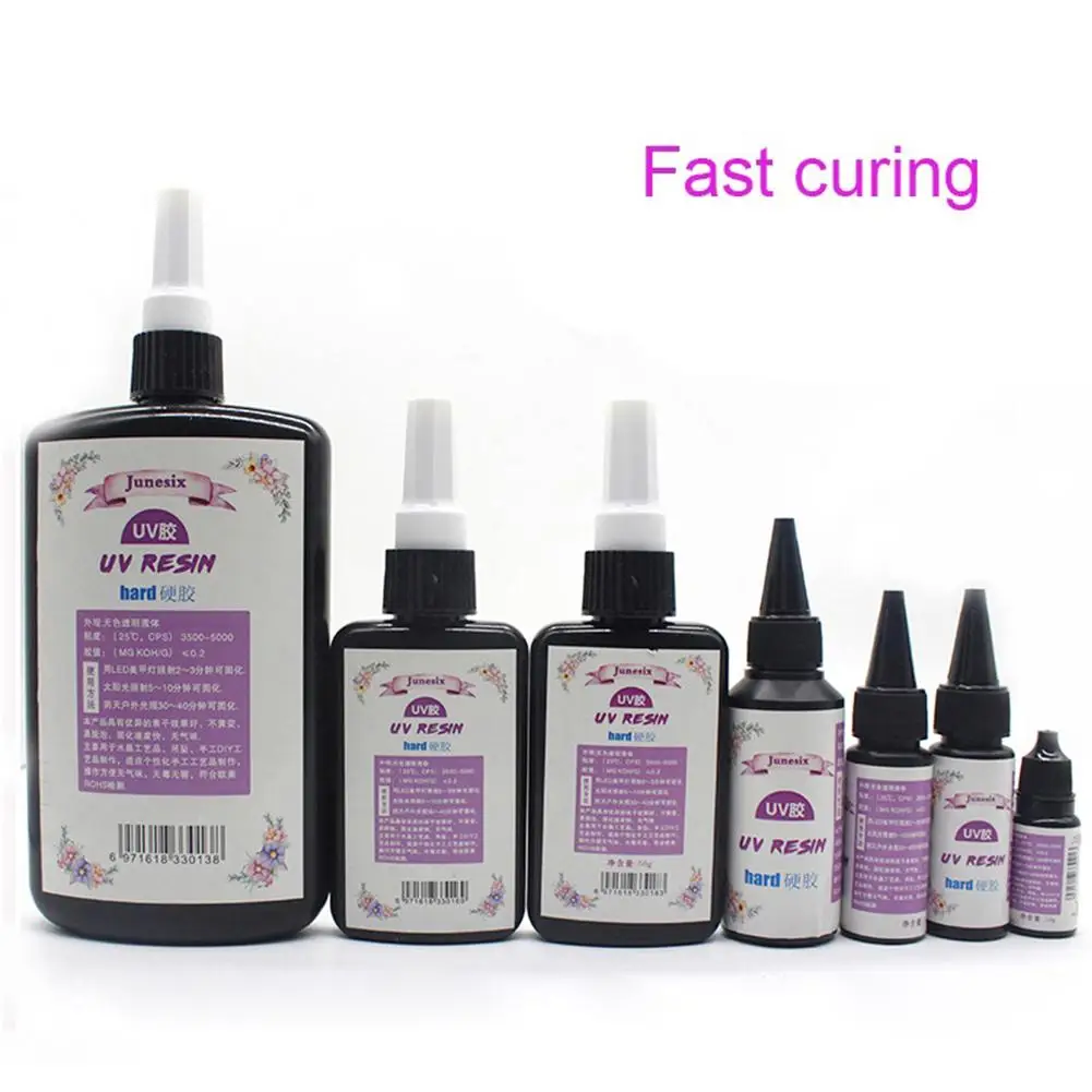 

DIY Craft Strong Glue Ultraviolet UV Resin Cure Solution Quick-drying Sunlight Activated Adhesive Glue Hard Curing Resin Gel