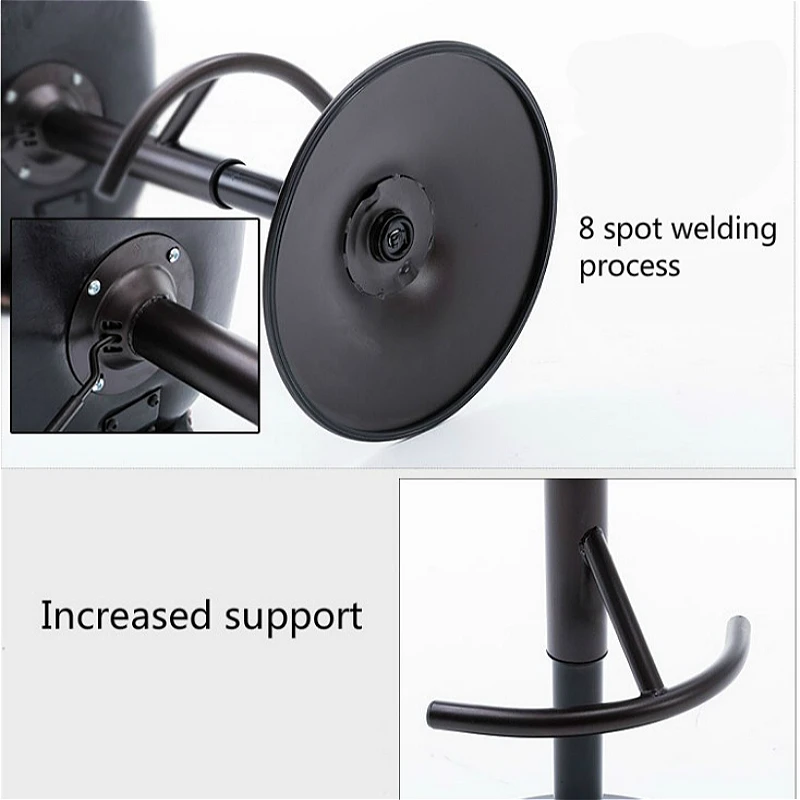 Style Lifted Bar Chair Rotated Multi-purpose Front Desk High Stool with Backrest Checkstand Stool Household Balcony Seat
