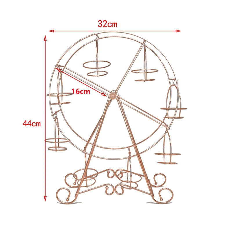Розовое золото, колесо обозрения, стенд для торта, нержавеющая сталь, Свадебный десерт, инструменты для украшения торта, кухонные аксессуары для выпечки