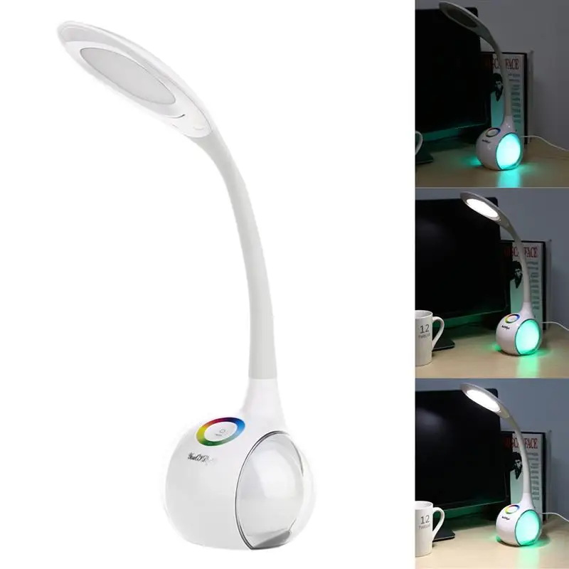 

Dimmable Desk Lamp With Night Beauty Double Sides Color Changes Touch Series Eye-Protection LED Desk Lamp Folding Goose Neck