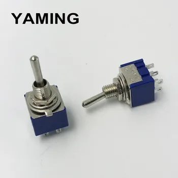 

5pcs 6mm 2Position 6Pins Toggle Switch 6A/125V 3A/250V Rocker Switch for Motor Car Boat MTS 202 AC ON-ON
