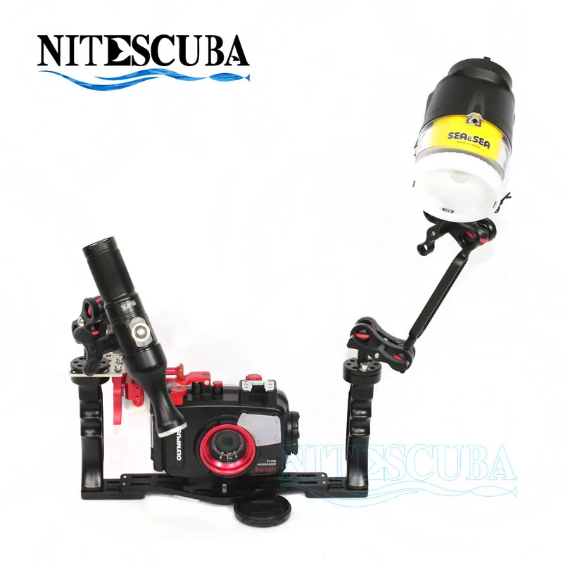 

NiteScuba Diving snoot light underwater photography Sea&sea YS D2 strobe for tg5 tg4 rx100 camera housing handle tray shutter