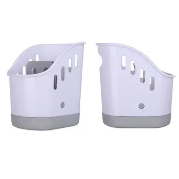 

BIFI-Top Sponge Holder Kitchen Sink Caddy with 3 Compartments and Sanitary Drainer Non-Slip Base Flexible Safe ABS Material Si