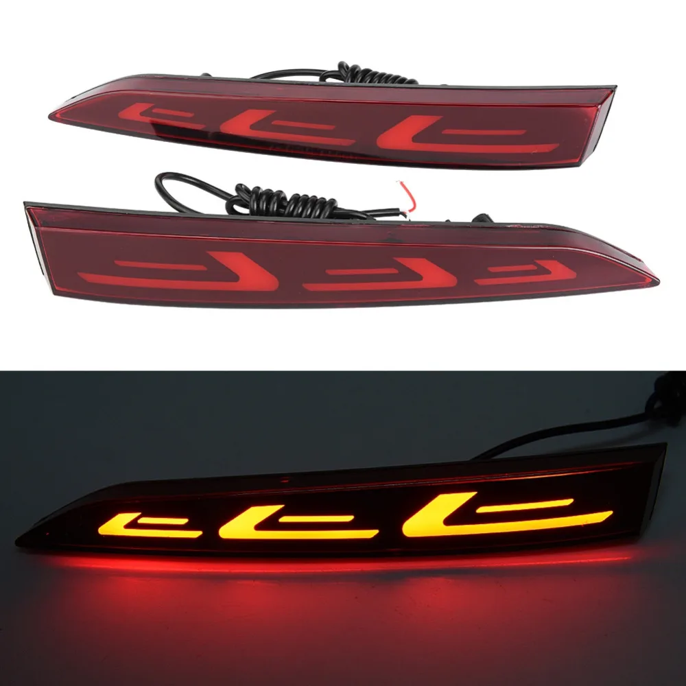 1 Pair Car Taillight DRL LED Signal Lights Rear Bumper Tail Brake Lamp