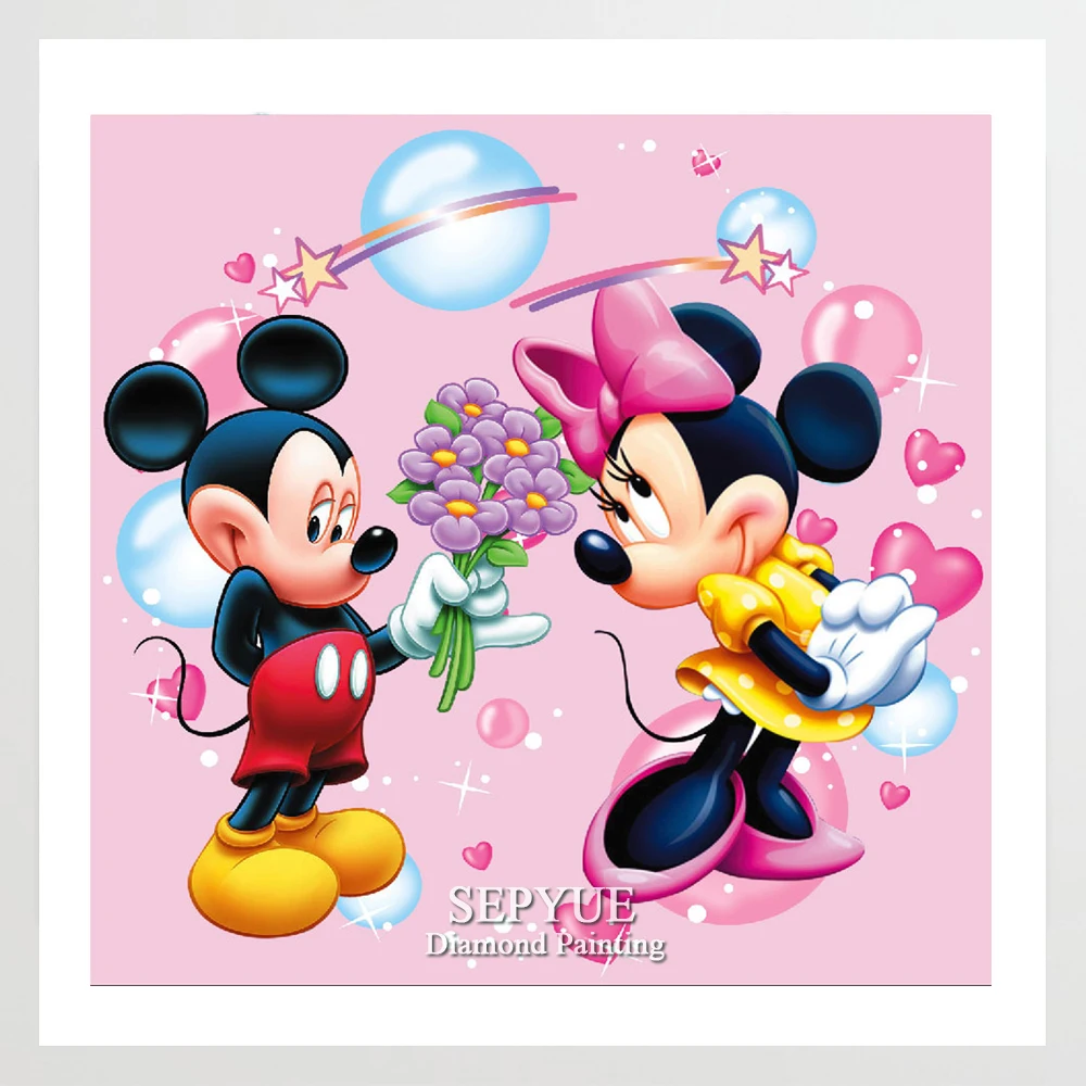 

SepYue Diamond Painting Full Drill DIY Paint with Diamonds Diamond Embroidery Cross Stitch Rhinestone Mickey's Love