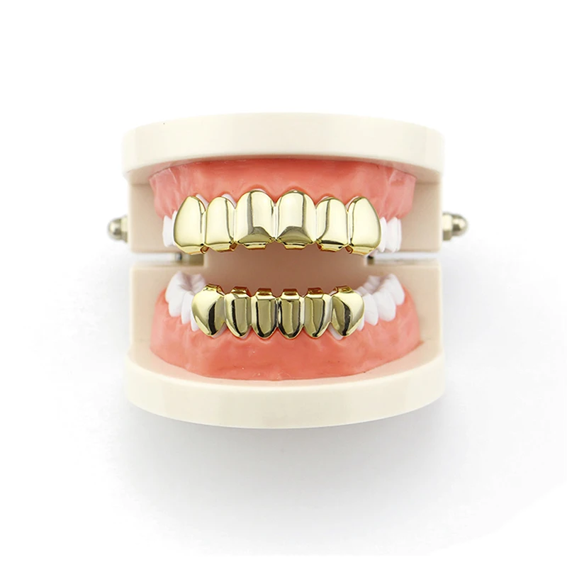 Подтяжки золотые зубы сверху и снизу зубы стоматологические вампир зубы шапки рот