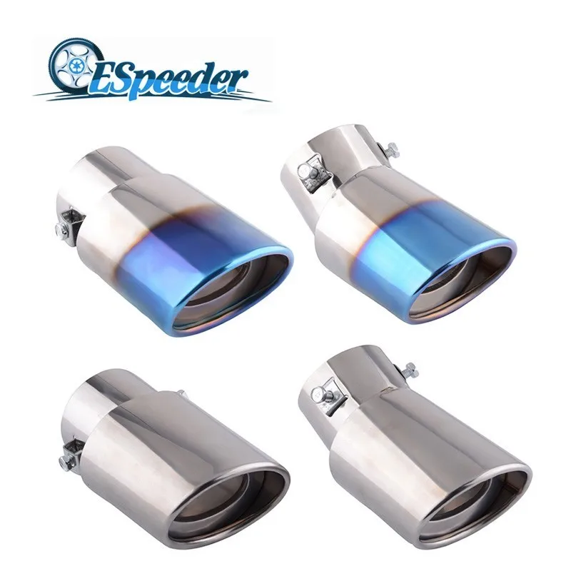 ESPEEDER Stainless Steel Silencer Round Tip Exhaust Tip Pipe Tip