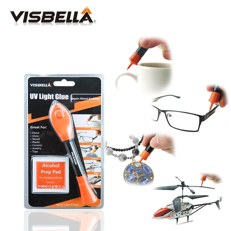 Visbella 5 Second Fix Super Powered Liquid Plastic Welding UV Light