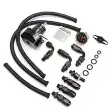 1 компл. Универсальный Регулируемый регулятор давления топлива 100psi Манометр+ AN6 Масляный шланг Конец фитинги Комплект