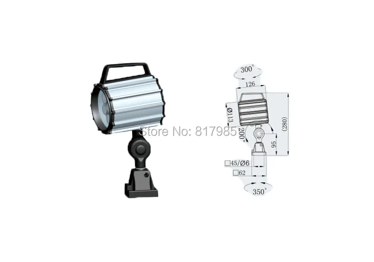 

Russia 220V 5W halogen machine working lamp machine light magnetic base milling lathe lamp