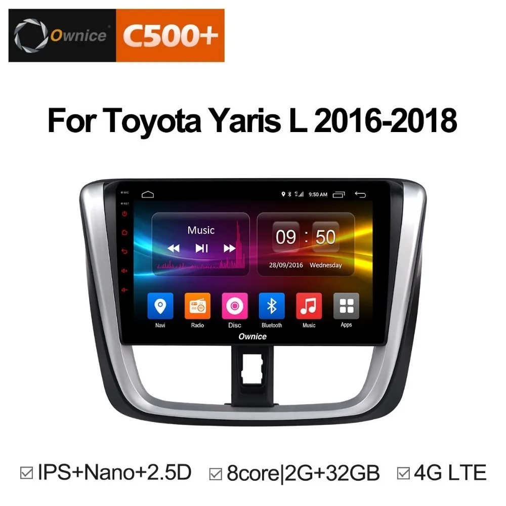 Cheap Vehicle Android 8.1 auto DVD  Unit For Toyota Yaris L 2016 2017 2018 Car Stereo Multimedia 2.5D  DAB PC Radio Audio TMPS DVR OBD 1
