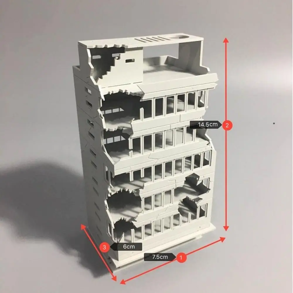 1/144 Outland разрушенная модель здания N масштаб весь набор после войны модель здания