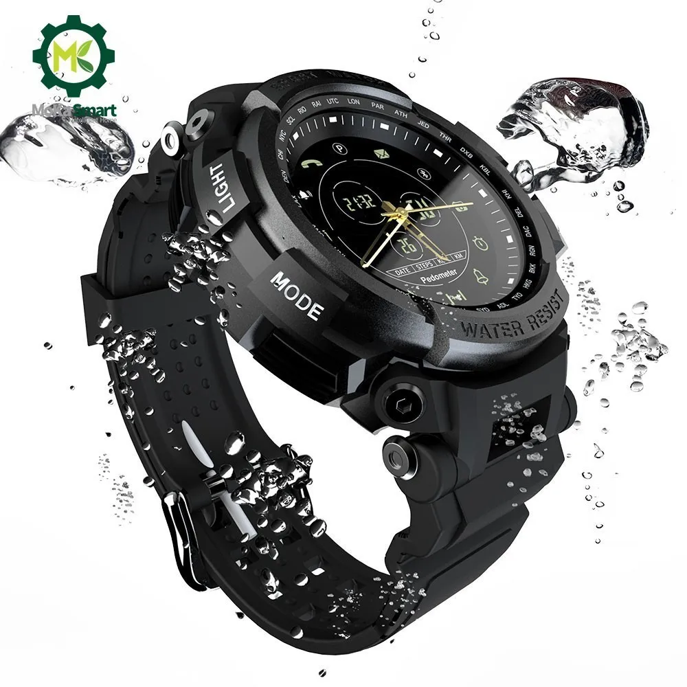 Comprar Reloj inteligente MOKA para hombres reloj Digital podómetro deportivo recordatorio de llamadas cámara remota Bluetooth reloj inteligente 5ATM impermeable