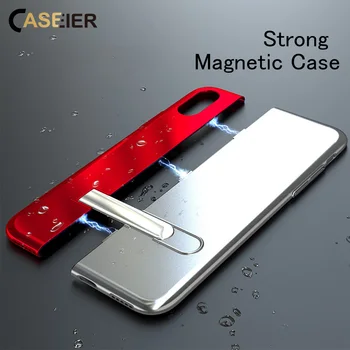 

CASEIER Adsorption Magnetic Case For iPhone 7 XS MAX XR 6S X Cool Metal Magnet Cover For iPhone 6 6s 7 8 Plus X XR XS Max Holder