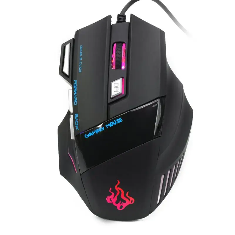 Проводная USB игровая мышь 7 клавиш профессиональная компьютерная для ноутбука