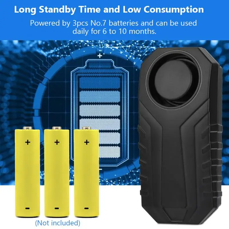 

MR-22R2 Wireless Bicycle Bike Anti-theft Alarm Security Remote Control Lock IP55 Waterproof Loud Sound Alarm 113dB Loud Sound