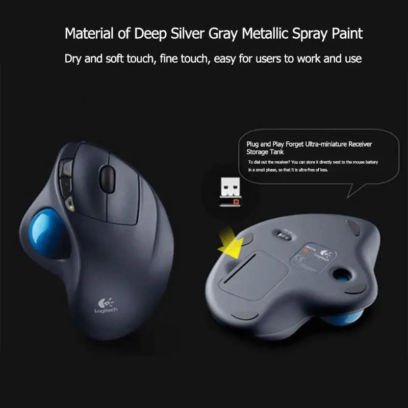 Мышь Logitech M570 беспроводная эргономичная 2 4 ГГц 540DPI|Мыши| |