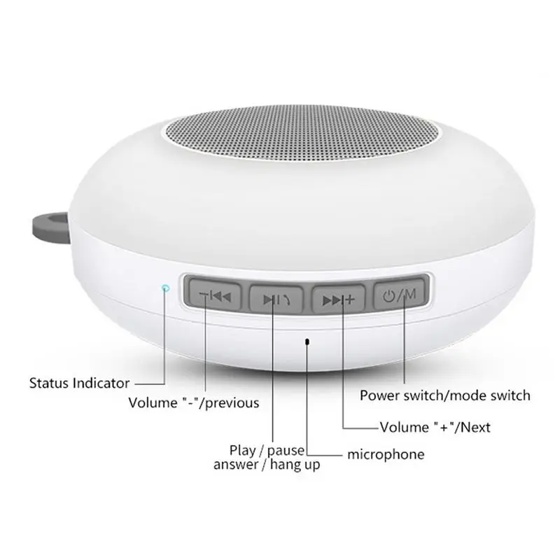 Открытый Bluetooth Душ Динамик Красочный Светодиодный светильник FM Встроенный